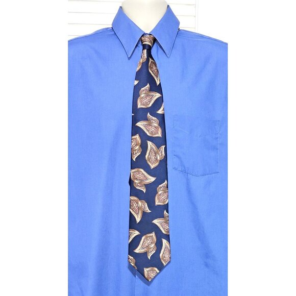 Christian Dior Monsieur Men's Silk Tie Blue /Brown Paisley Design Made Italy 246 - Picture 5 of 11